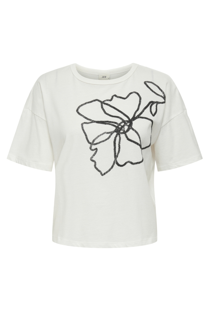 JDYSTAY S/S PRINT TOP JRS 15342603 CLOUD DANCER/FLOWER ATTACHMENT